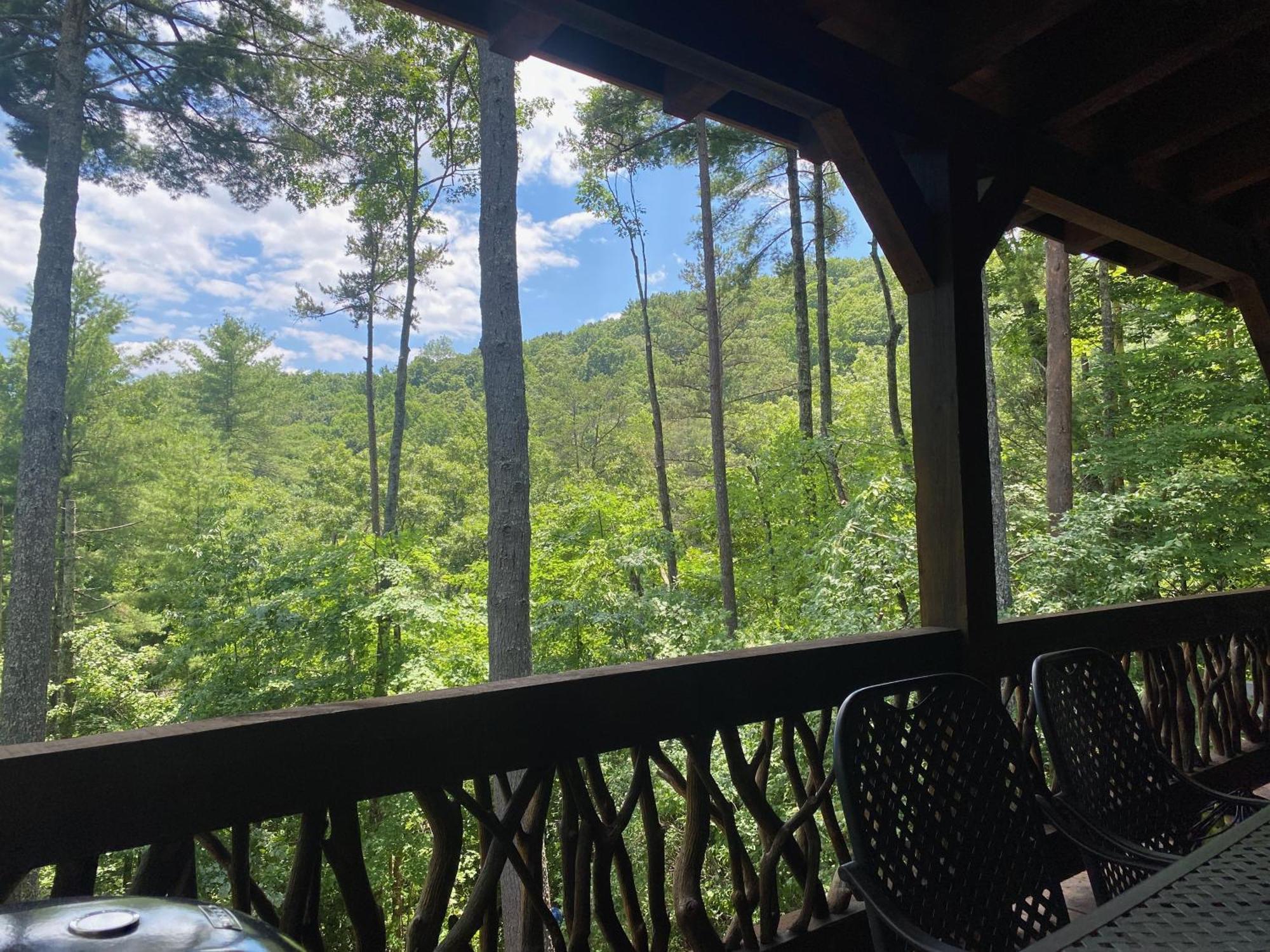 The Cozy Lazy Laurel With Year-Round Mountain Views, Hot Tub, Fire Pit Villa Cherry Log Bagian luar foto